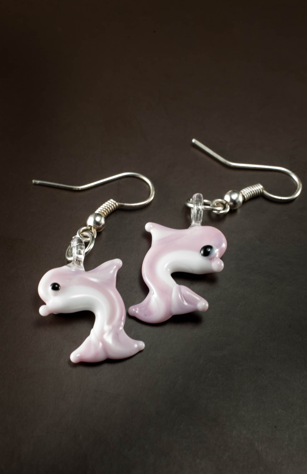 Naušnice Delfini roza pastel